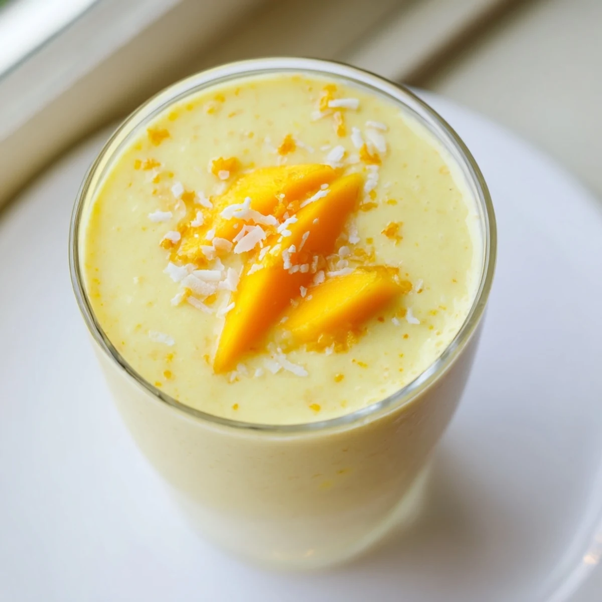 Enjoy a refreshing glass of Mango Turmeric Smoothie, a vegan and gluten-free recipe bursting with flavor.