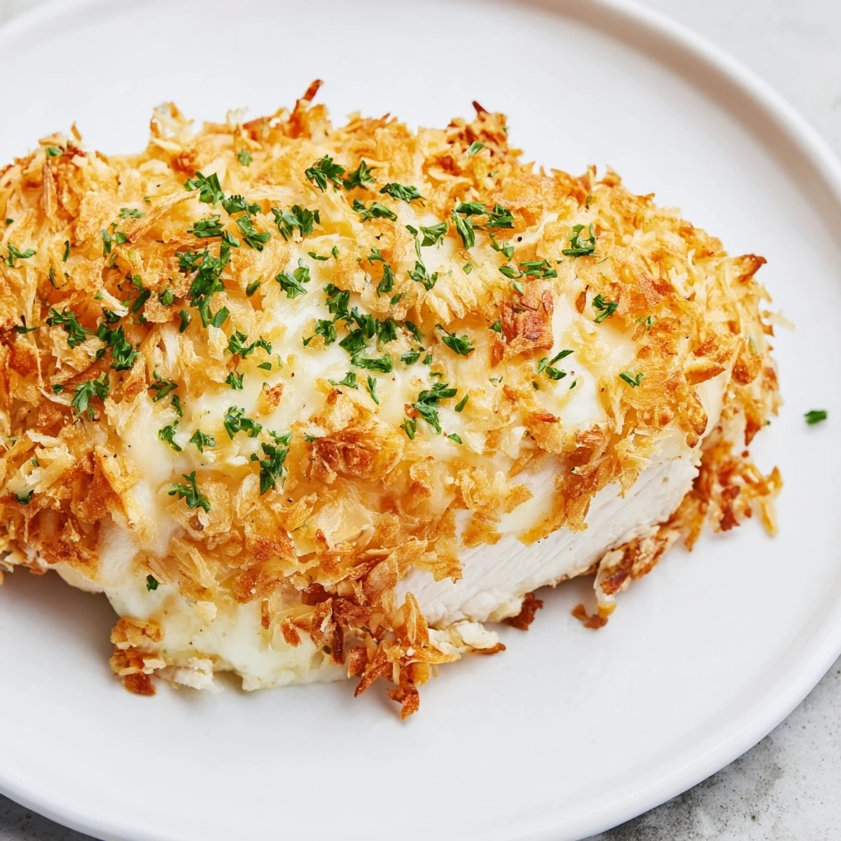 Melting mozzarella and cheddar crown this flavorful Cheesy Baked Chicken Breast, with crispy breadcrumbs baked on top.