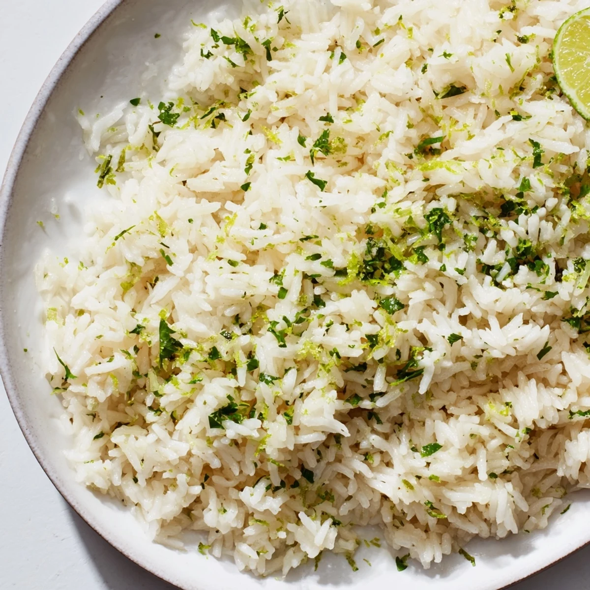 A fluffy, vibrant bowl of homemade Cilantro Lime Rice, bursting with fresh, citrusy flavors.