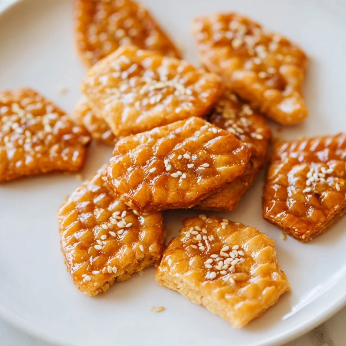 Freshly fried Makroudh offering a delightful texture, dipped in honey syrup, a Tunisian dessert.