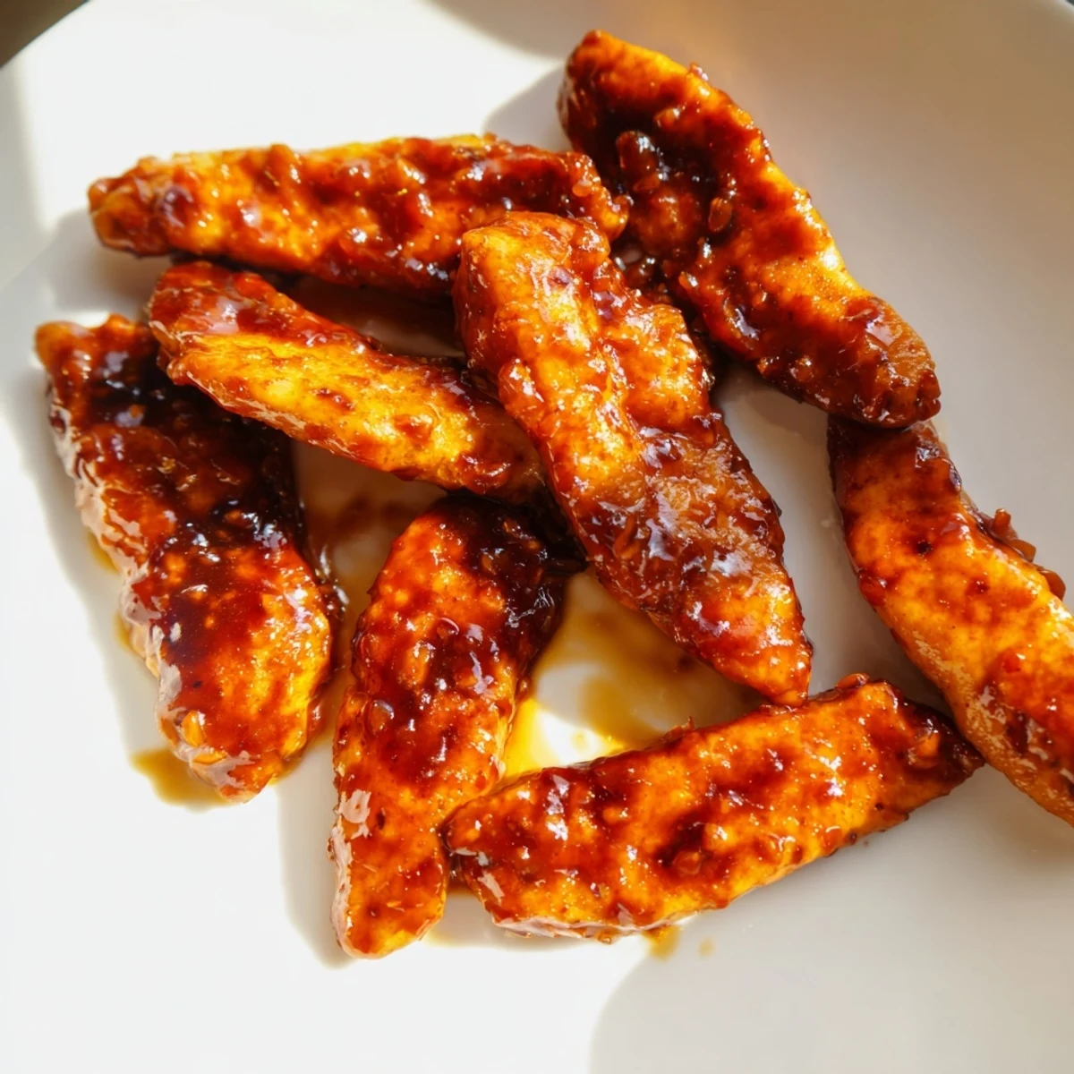 Overhead view of four Honey Sriracha Chicken Wraps on a platter, garnished with cilantro and served with a side of extra sauce for dipping.