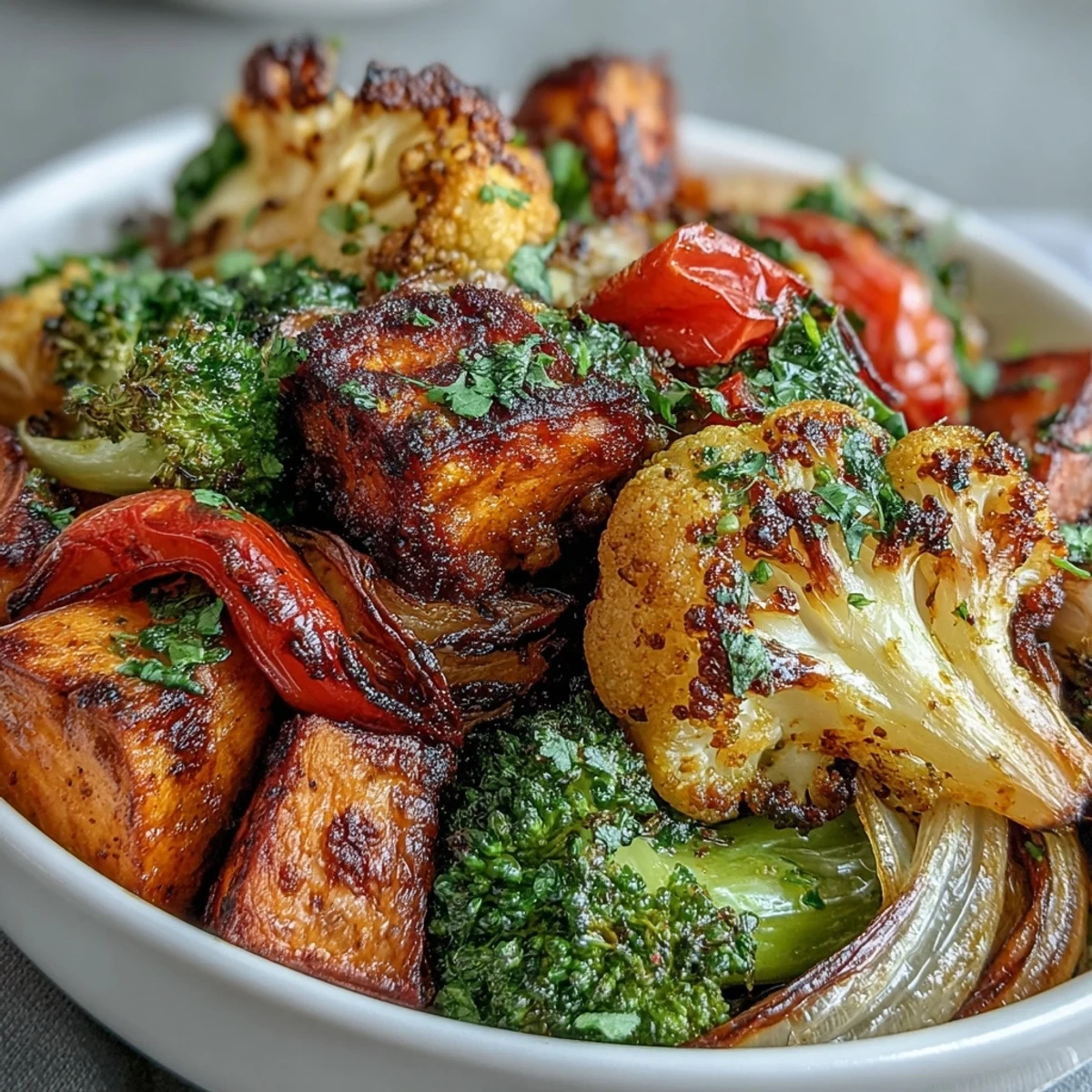 Anti-Inflammatory Turmeric Roasted Vegetables, vibrant and tender with golden spices.
