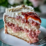 A dreamy bridal shower Rosé Velvet Cake, moist with wine notes, luxuriously frosted.