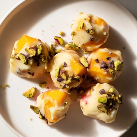 Frozen Peach Yogurt Bites