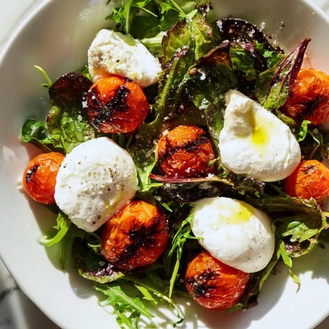 Charred Tomato Burrata Salad