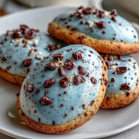 Spring Cookies: Robins Egg Speckled Sugar Cookies with delicate blue icing and chocolate speckles, perfect for Easter and spring gatherings.