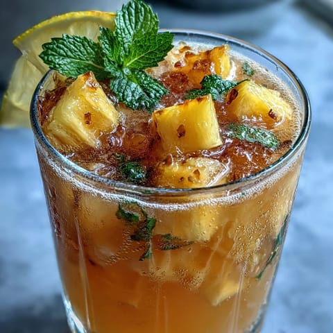 Frothy Grad Party Punch: Mango Pineapple Sparkling Lemonade glistening in glasses.