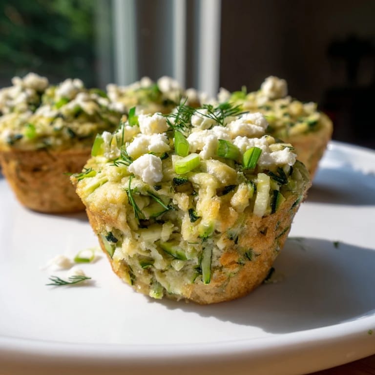 Imagine warm, flavorful Savory Zucchini and Feta Muffins, moist with zucchini and herbs, ready to enjoy.