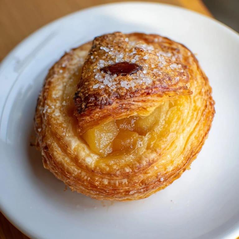 Freshly baked Homemade Apple Turnover pastries with golden crusts reveal a juicy apple filling, perfect for dessert.