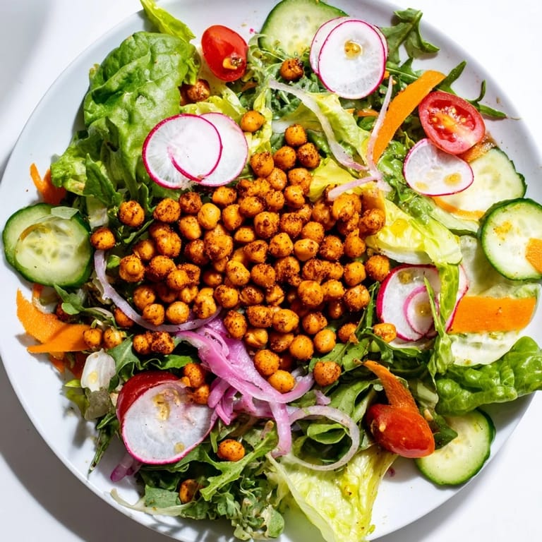 Imagine a close-up of this Mixed Greens Salad, bursting with flavors and inviting textures.