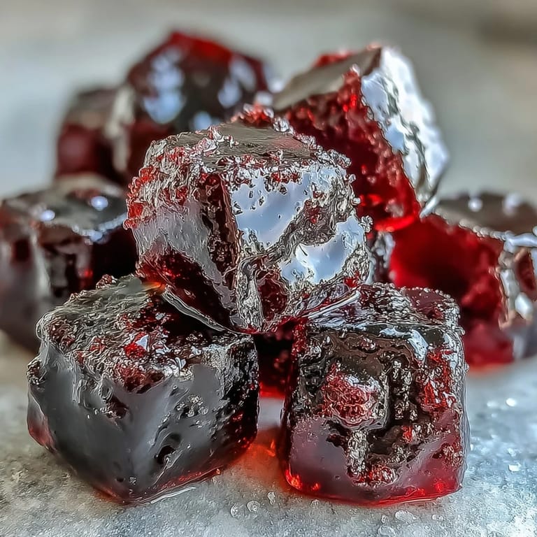 Delicious Black Currant Gummies arranged on a plate, offering a chewy, tangy candy experience.