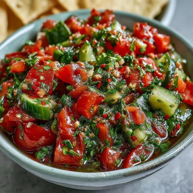 Tangy, crunchy Pickle de Gallo salsa awaits with zesty lime and diced tomatoes.