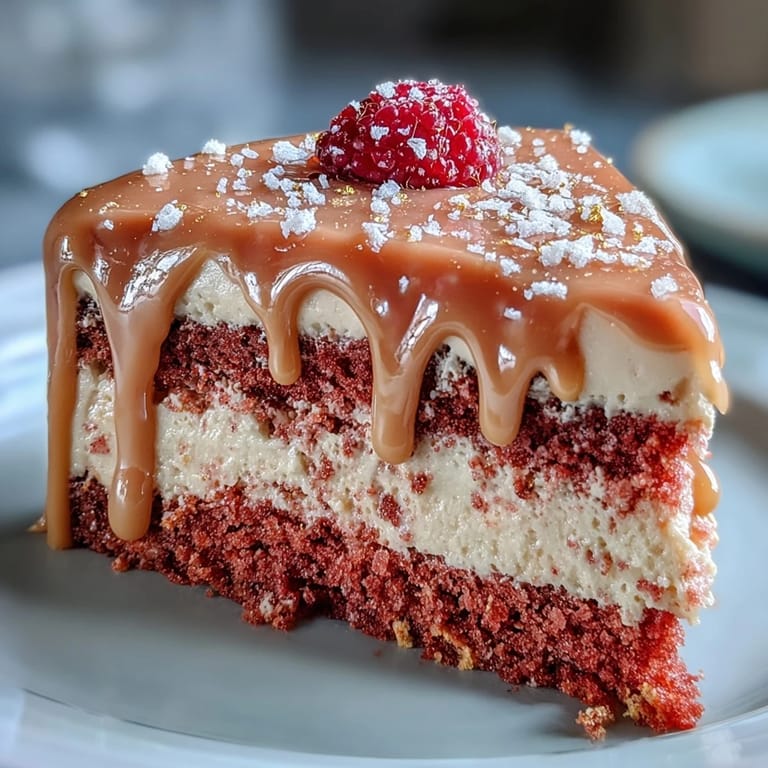 Pretty pink Rosé Velvet Cake, perfect for celebrations with a decadent gold drip.